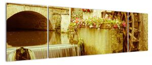 Vodní kolo - obraz (170x50cm)