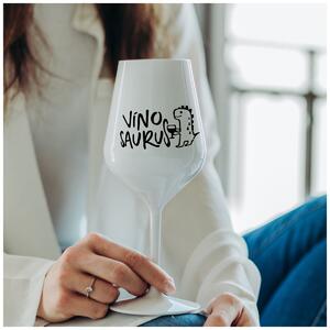 VÍNOSAURUS - bílá nerozbitná sklenička na víno 470 ml