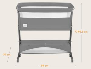 Lionelo - Dětská postýlka 5v1 THOMI PLUS Grey Concrete