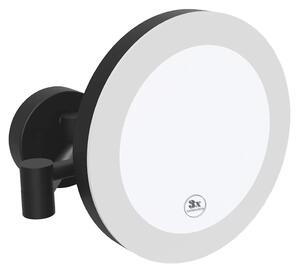 Sapho, X-ROUND BLACK kosmetické zrcadlo s LED světlem průměr 200mm, kulaté, černá, XR016B