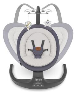 Lionelo - Dětské houpátko s melodií RALF 4xAA Grey Graphite + dálkové ovládání