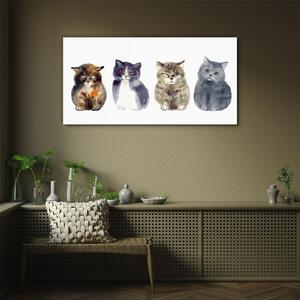 Obraz na skle Obraz na skle Zvířata Akvarel kočky