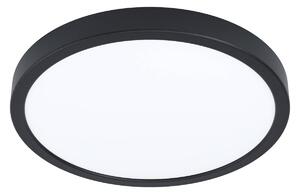 EGLO connect Smart LED přisazené svítidlo Fueva 6-Z, černé, Ø27cm, stmívatelný, Černá, Obývací pokoj / jídelna, Plast, Moderní