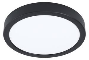 EGLO connect Smart LED přisazené svítidlo Fueva 6-Z, černé, Ø21cm, stmívatelný, Černá, Obývací pokoj / jídelna, Plast, Moderní