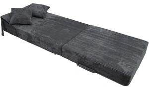 Rozkládací křeslo - matrace pro hosty Lincol tmavě šedé 70x200x15 cm