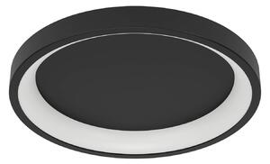 EGLO connect Smart-LED stropní svítidlo Loretello-Z, kulaté, černé, stmívatelný, Černá, Obývací pokoj / jídelna, kov, Moderní
