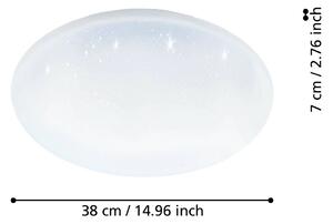 EGLO connect stropní světlo Totari-Z, Ø38cm, 19W,křišťálový efekt, stmívatelný, Bílá / opál, Obývací pokoj / jídelna, Plast, Moderní
