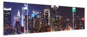 Panorama nočního města, obraz (170x50cm)