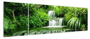 Vodopád v přírodě, obraz (170x50cm)