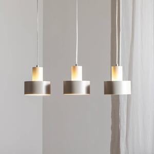 SIGMA Závěsné světlo Rif 3, taupe, 3-ramenné, lineární, ocel, stmívatelný, Krémová / jantar, Obývací pokoj / jídelna, kov, Moderní