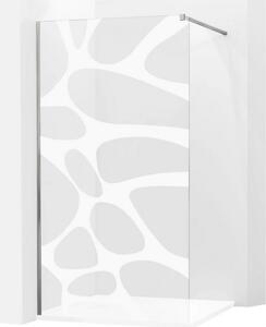 MEXEN KIOTO sprchová stěna walk-in 80x200 cm 8mm bílý vzor - 2, 800-080-000-00-97 - MEXEN