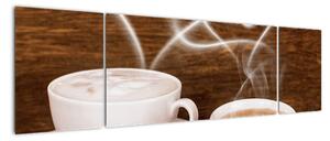 Kávové šálky - obrazy (170x50cm)