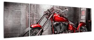 Obraz červené motorky (170x50cm)