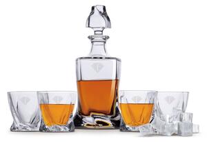 Sklenice a karafa na whisky sada 5 ks