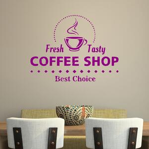 Živá Zeď Samolepka Chuť čerstvé kávy Barva: černá