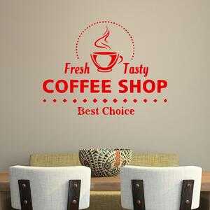 Živá Zeď Samolepka Chuť čerstvé kávy Barva: černá