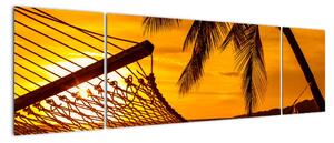 Západ slunce na pláži, obraz (170x50cm)