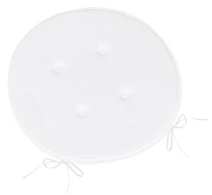 BELLATEX Sedák Adéla kulatý hladký Bílá průměr 40 cm
