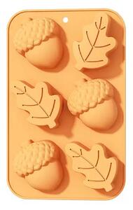 Silikonová forma na muffiny 6ks TORO 27x17cm žaludy a listy
