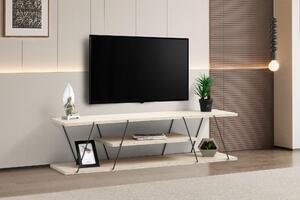 TV stolek/skříňka Cana (černý mramor). Akce -24%