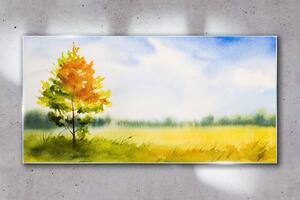Obraz na skle Obraz na skle Abstrakce strom Sky