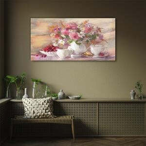 Obraz na skle Obraz na skle Abstrakce květiny cups