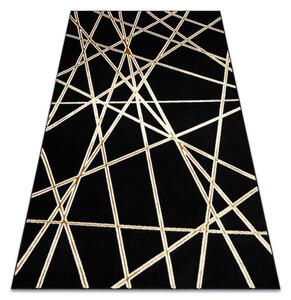 Koberec ALLURE 1964 geometrický / strukturovaný / glamour, černý / zlatý