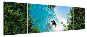 Abstraktní obraz surfaře (170x50cm)
