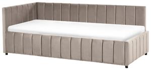 Denní postel Umělý samet LISIEUX 90 x 200 cm Taupe