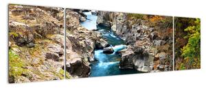 Proudící řeka - obraz (170x50cm)