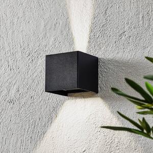 LED venkovní nástěnné světlo Wall, kostka, černá