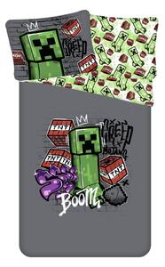 Bavlněné dětské povlečení na jednolůžko 140x200 cm Minecraft Metro Art – Jerry Fabrics
