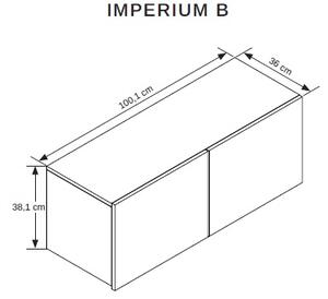 Obývací stěna Imperium 1 - bílá / bílý lesk