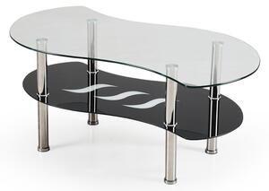 Konferenční stolek COTONAO čirá/černá