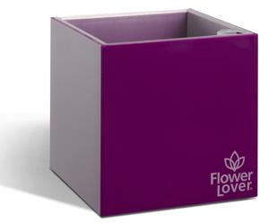 Samozavlažovací květináč Cubico 9x9x9 cm, fialový