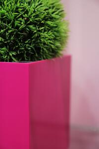 Samozavlažovací květináč Cubico 27x27x42 cm, fialový
