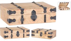 HOMESTYLING Úložná krabice dřevěná sada 2 ks KO-A65000870