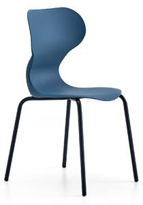 AJ Produkty Židle BRIAN, 4 nohy, antracitově šedá/modrá