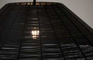 Černé stínidlo z umělého ratanu Kave Home Saranella 60 cm