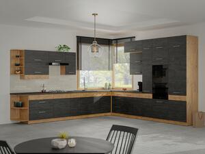 Stolarz kuchyňská linka VIGO dark + Rozměr: rohová 395x360 cm