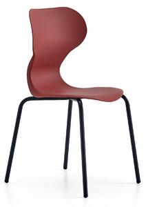 AJ Produkty Židle BRIAN, 4 nohy, antracitově šedá/červená
