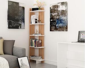 Regál Alexisa (teak + bílá). Akce -25%