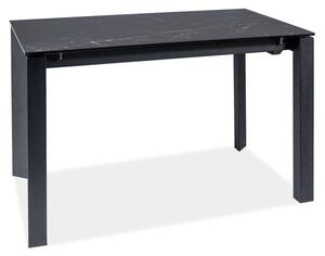 Jídelní stůl rozkládací - METROPOL Ceramic, 120x80, černý mramor/matná černá