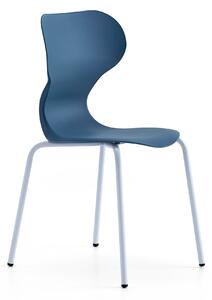 AJ Produkty Židle BRIAN, 4 nohy, bílá/modrá