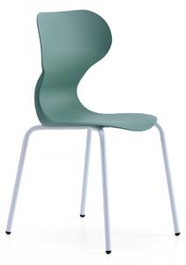 AJ Produkty Židle BRIAN, 4 nohy, bílá/zelená