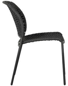 Hoorns Černá hliníková zahradní židle Tiga