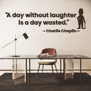 DUBLEZ | Dřevěný citát na zeď od slavného Chaplina