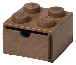 Lego® Tmavý dubový úložný box LEGO® Wood 16 x 15 cm