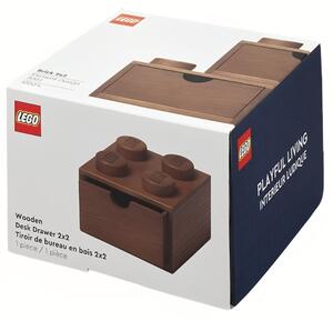 Lego® Tmavý dubový úložný box LEGO® Wood 16 x 15 cm