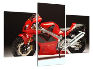 Obraz červené motorky (90x60cm)